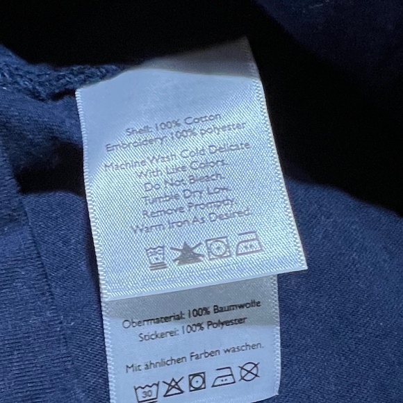 Eddie Bauer Outdoor - 3/4 Long Sleeve Navy Blue Embroidered Top - Size M - Picture 2 of 4